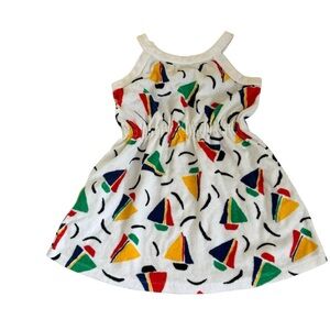 Hanna Andersson Sailboat Terry Cloth Dress Size 5